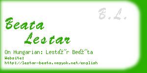 beata lestar business card